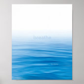 Mindheid blauw en wit water minimalistisch poster (Voorkant)