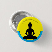 Mindheid in elke seconde/Meditatie en Yoga Ronde Button 3,2 Cm (Voorkant /achterkant)
