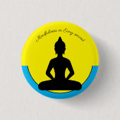 Mindheid in elke seconde/Meditatie en Yoga Ronde Button 3,2 Cm (Voorkant)
