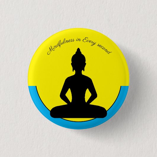 Mindheid in elke seconde/Meditatie en Yoga Ronde Button 3,2 Cm (Voorkant)