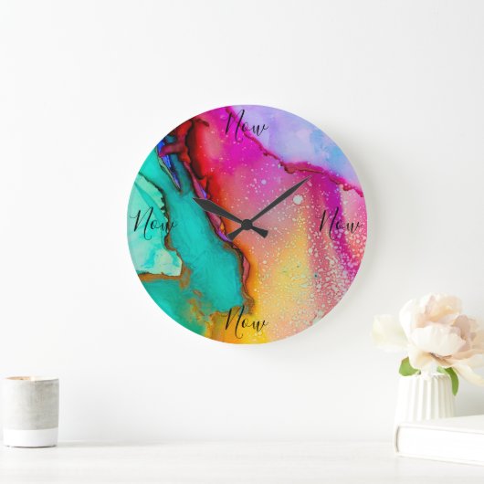 Mindheid Klok met Waterverf achtergrond (Huis)