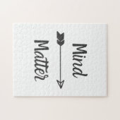 Mindheid over materie Eenvoudig, minimaal zwart en Legpuzzel (Horizontaal)