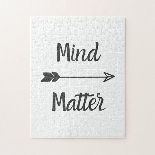 Mindheid over materie Eenvoudig, minimaal zwart en Legpuzzel (Verticaal)