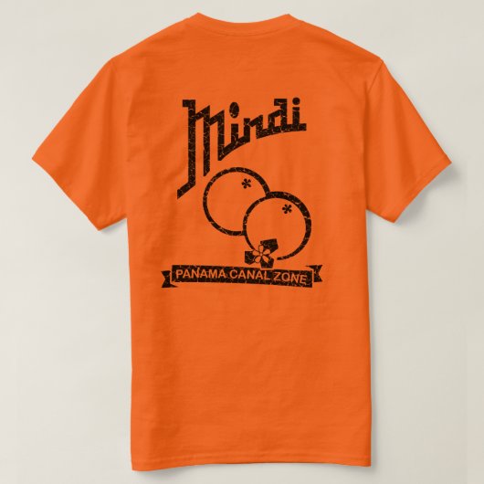 Mindi PCZ-Sinaasappels (textuur) T-shirt (Design achterkant)