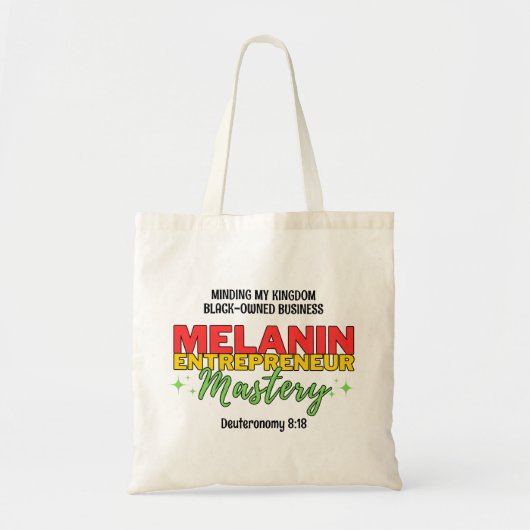 Minding Mijn Black-Owned Business MELANIN MEESTERS Tote Bag (Voorkant)