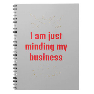 Minding My Business Spiral Foto Notitieboek