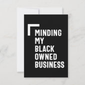 Minding van mijn zwarte Shirt voor bedrijven RSVP Kaartje (Voorkant)