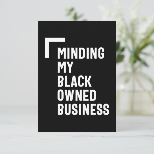 Minding van mijn zwarte Shirt voor bedrijven RSVP Kaartje (Staand voorkant)