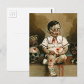 Mindless boy zombie Merch Briefkaart (Voorkant / Achterkant)