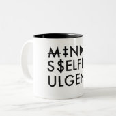 Mindless Self Indulgence Tweekleurige Koffiemok (Voorkant links)