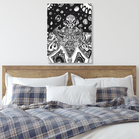 Mindmelt Phrame Canvas Afdruk (Insitu (Slaapkamer))