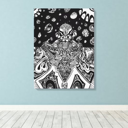 Mindmelt Phrame Canvas Afdruk (Insitu (Houten vloer))