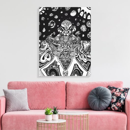Mindmelt Phrame Canvas Afdruk (Insitu (Woonkamer))