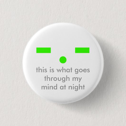 Minds bij nacht ronde button 3,2 cm (Voorkant)