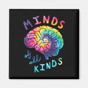Minds Neurodiversity Tie Dye Autism A Magneet