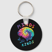 Minds Neurodiversity Tie Dye Autism A Sleutelhanger (Voorkant)