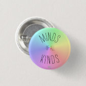 'Minds of all Kinds' Neurodiversity Acceptance Ronde Button 3,2 Cm (Voorkant /achterkant)