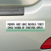 Minds zijn als Boeken Bumpersticker (Op auto)