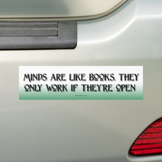 Minds zijn als Boeken Bumpersticker (Op auto)