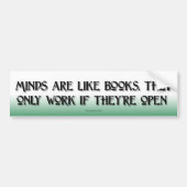 Minds zijn als Boeken Bumpersticker (Voorkant)