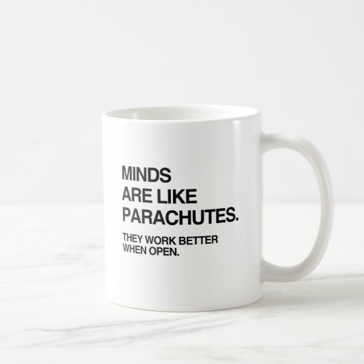 MINDS ZIJN ALS PARACHUTES.png Koffiemok (Rechts)