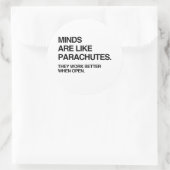 MINDS ZIJN ALS PARACHUTES.png Ronde Sticker (Tas)