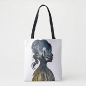 Mindscape: Chic Inspirerend Pastel Modern Tote Bag (Voorkant)