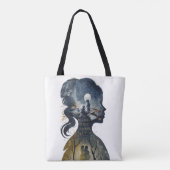 Mindscape: Chic Inspirerend Pastel Modern Tote Bag (Achterkant)