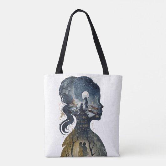 Mindscape: Chic Inspirerend Pastel Modern Tote Bag (Achterkant)