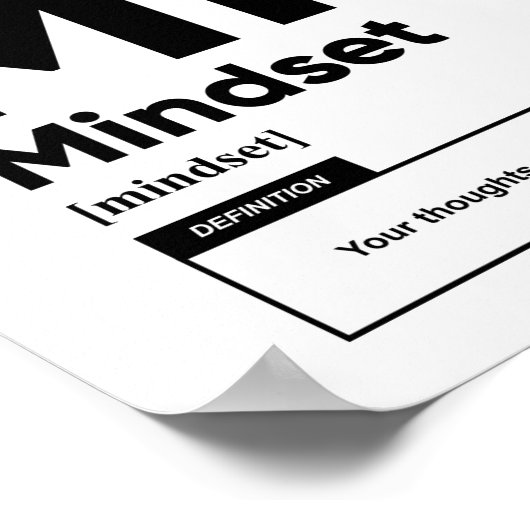 Mindset Definition | Motivational Poster (Hoek)