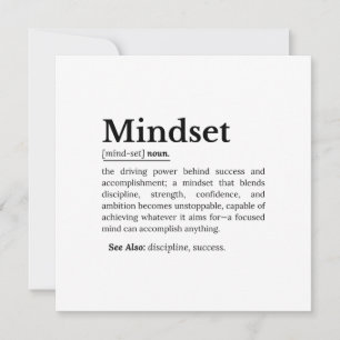 Mindset Definition Quote Kaart