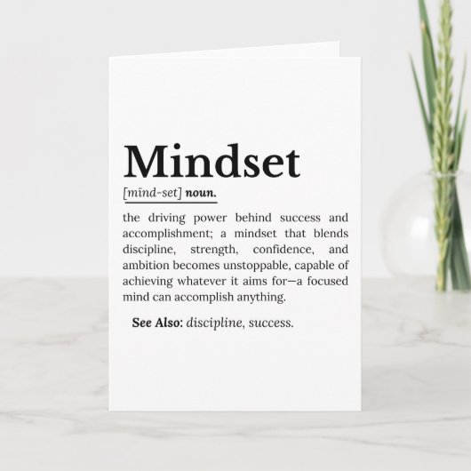 Mindset Definition Quote Kaart (Voorkant)
