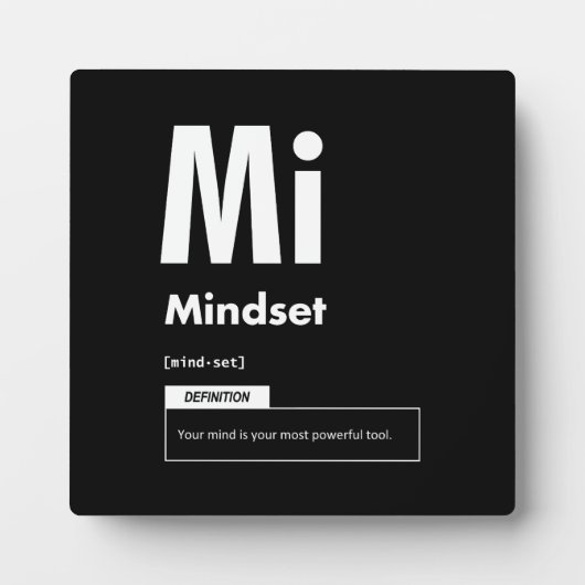 Mindset - element van succes - Motivatie Fotoplaat (Voorkant)