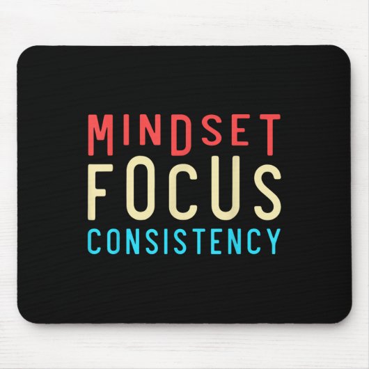 Mindset Focus Consistentie Motivatie Muismat (Voorkant)