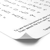 Mindset Font Character Sheet Swashes voor Zazzle Poster (Hoek)