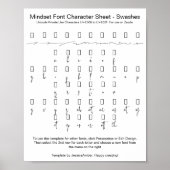 Mindset Font Character Sheet Swashes voor Zazzle Poster (Voorkant)