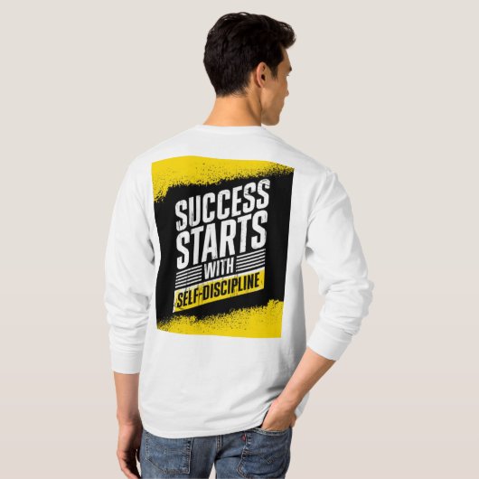 Mindset + hard werken = succes t-shirt (Achterkant volledig)