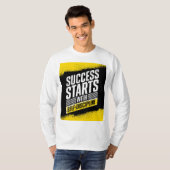 Mindset + hard werken = succes t-shirt (Voorkant volledig)