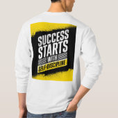 Mindset + hard werken = succes t-shirt (Achterkant)