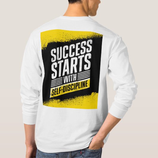 Mindset + hard werken = succes t-shirt (Achterkant)