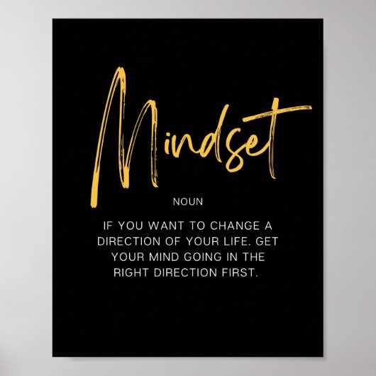 Mindset Inspiration Quote Poster (Voorkant)