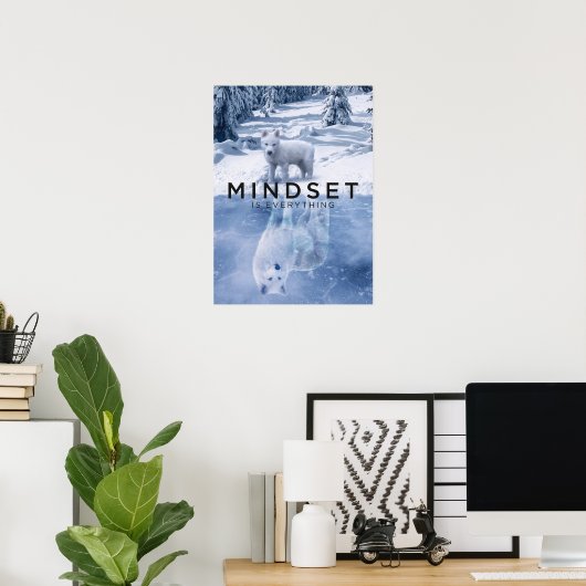 Mindset is alles, Arctic Wolf Succeshorde Poster (Thuiskantoor)