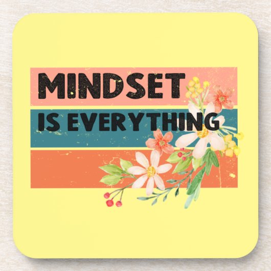 Mindset is alles bier onderzetter (Voorkant)