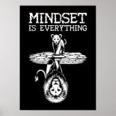 Mindset is alles, Cat Lion - Gym, Succes Poster (Voorkant)