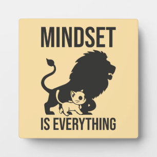 Mindset is alles - Cat Lion Motivatie Fotoplaat