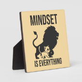 Mindset is alles - Cat Lion Motivatie Fotoplaat (Voorkant)
