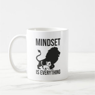 Mindset is alles - Cat Lion Motivatie Koffiemok