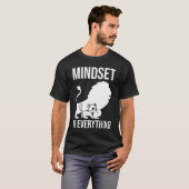 Mindset is alles - Cat Lion Motivatie T-shirt (Voorkant volledig)