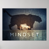Mindset is alles - Cat Tiger Shadow Poster (Voorkant)