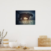 Mindset is alles - Cat Tiger Shadow Poster (Keuken)